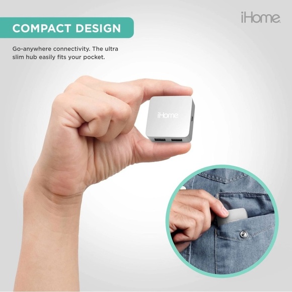 FREE 🆕iHome 4-Port USB 2.0 Hub for Mac - Picture 4 of 16